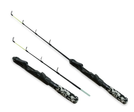 Удочка зимняя #1810-55см "BEAST/OKAMI" штекерная, стеклопластиковая