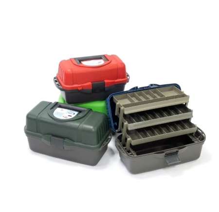 Ящик с 3-ми подъёмными полками Тип:3 40(45)x22x23 см, зелёный (Kanchen)