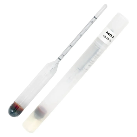 Ареометр АСП-3-1п (40-70%), пластиковый тубус