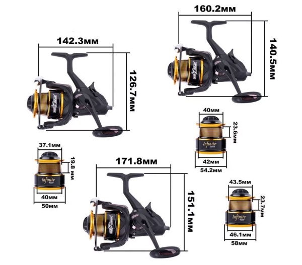 Катушка SibBear Infinite 4000, 7+1 gear ratio 5.1:1 (0.221-180, 0.247-150, 0.285-115 мм/м)