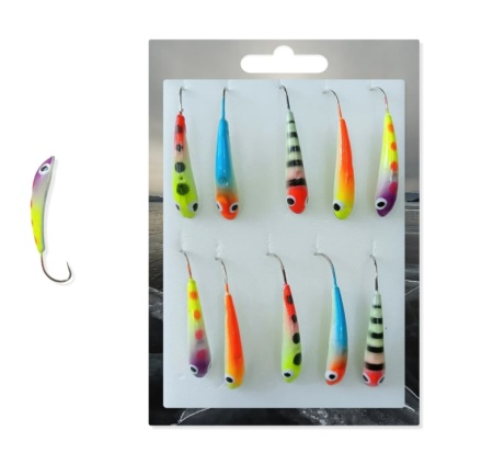 Мормышка Murena блесна 129 перышко, фосфорная №90  1 шт