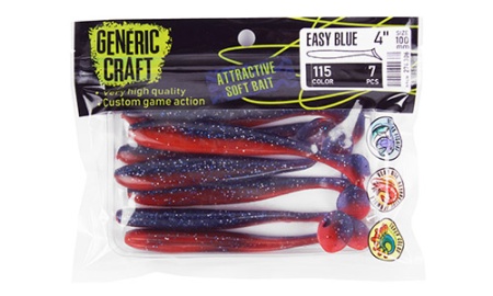Мягкая приманка Generic Craft Easy blue 4.0in, 10см, цв.115, уп.7шт, арт. 274306