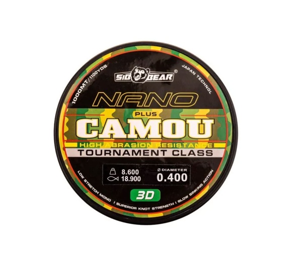 Леска монофильная Nano 3D Camou 0.40мм 15.1кг 1000м
