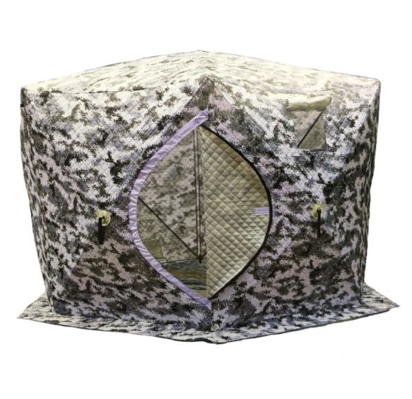 Палатка КУБ 3001 зимний (6-гранный, утепленный) размер: 280х280х210см. цвет: Зимний пиксель