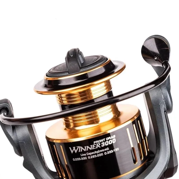 Катушка SibBear Winner 4000, 7+1 gear ratio 6.2:1 (цвет - серый; 0.285-270, 0.330-200, 0.370-160)