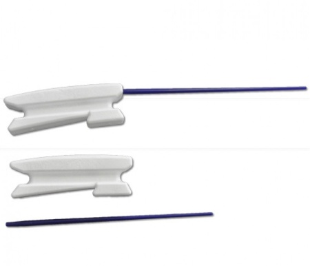 Удочка зимняя Кобылка со вставкой (белая)  за шт