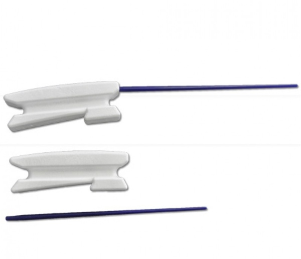 Удочка зимняя Кобылка со вставкой (белая)  за шт