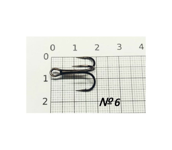 Крючок тройной SIBBEAR №6 , черный никель, Корея