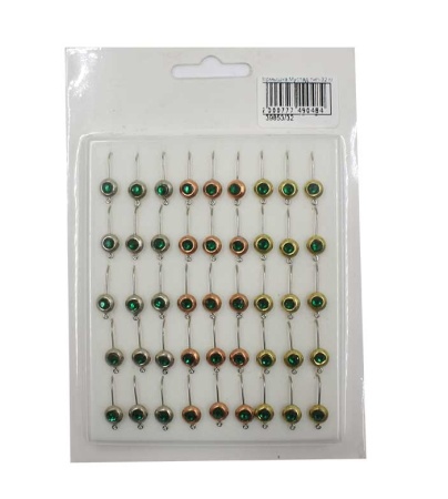 мормышка  Mustad Т-32 глаз+ камень  на фосфоре 1 шт