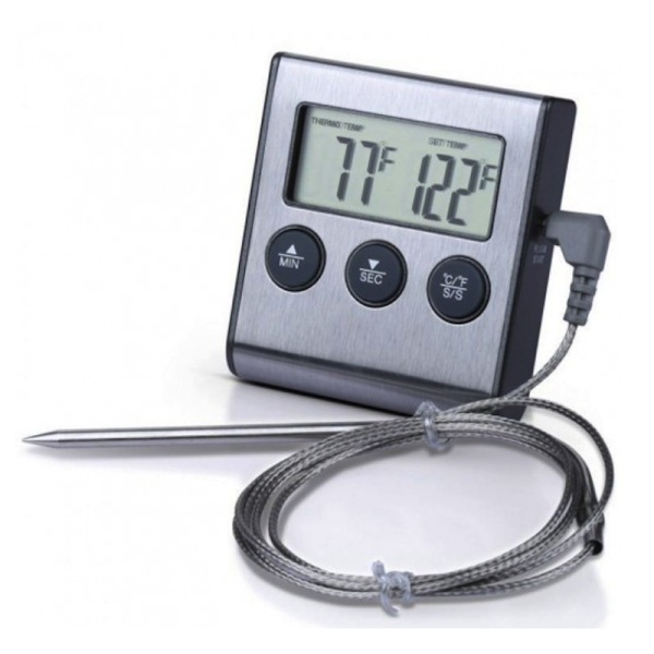 Термометр с проводным термосенсором и звуковым оповещением