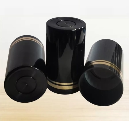 Колпачок полимерный для бутылок "Гуала", высота 58мм (цвет чёрный)